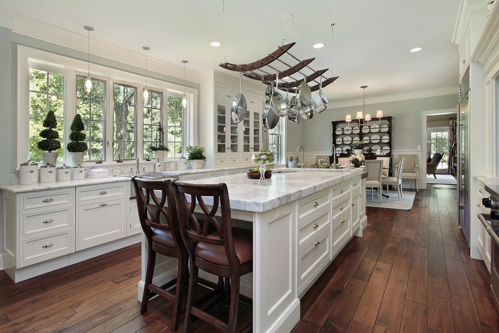 Kitchen with white granite island | Top Rated Painting®